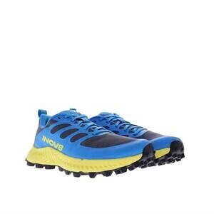 NEW INOV-8 men's mudtalon running shoes in dark grey/blue/yellow
